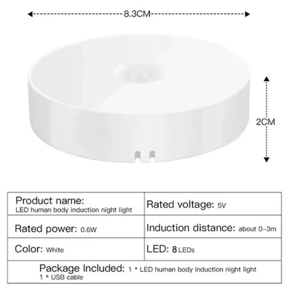 LED USB CLOSET LIGHT RECHARGEABLE WITH WARM GLOW