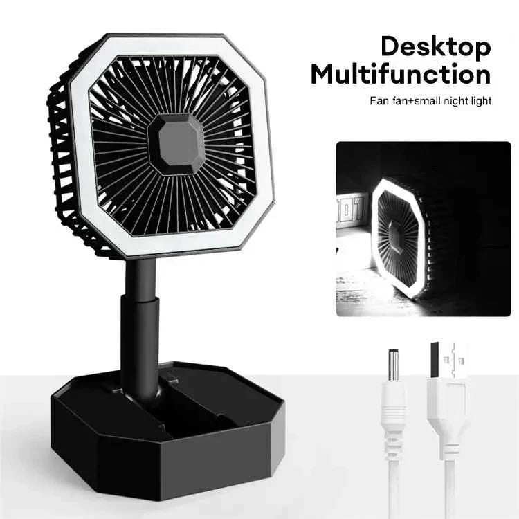 USB POWERED MINI FAN WITH BUILT-IN LED LIGHT