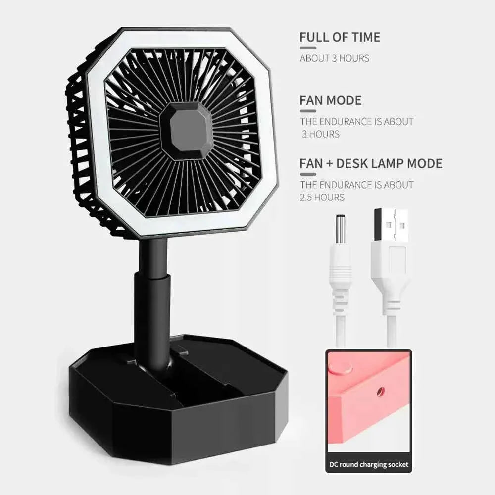 USB POWERED MINI FAN WITH BUILT-IN LED LIGHT