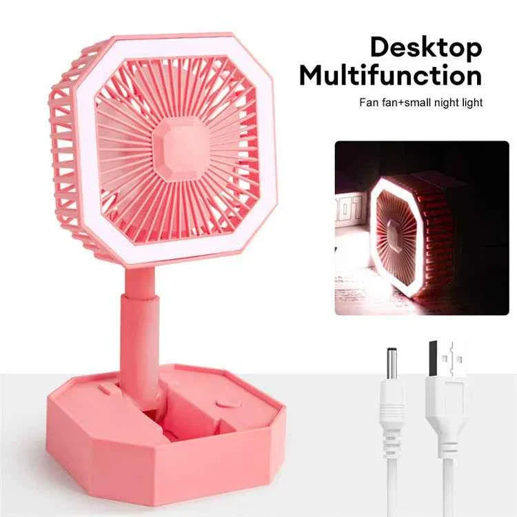 USB POWERED MINI FAN WITH BUILT-IN LED LIGHT