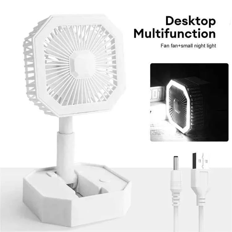USB POWERED MINI FAN WITH BUILT-IN LED LIGHT