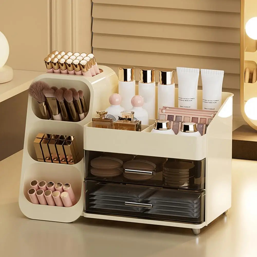 LARGE MAKEUP STORAGE ORGANIZER VANITY BOX