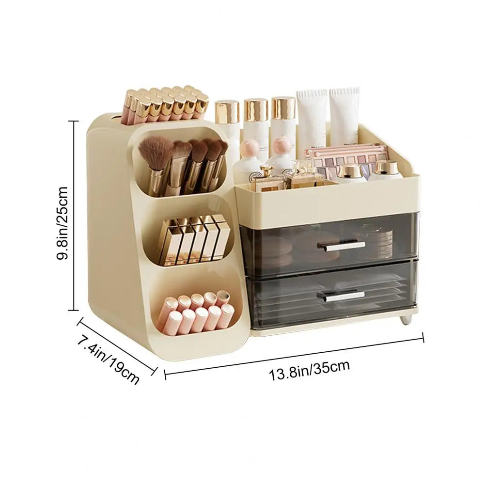 LARGE MAKEUP STORAGE ORGANIZER VANITY BOX