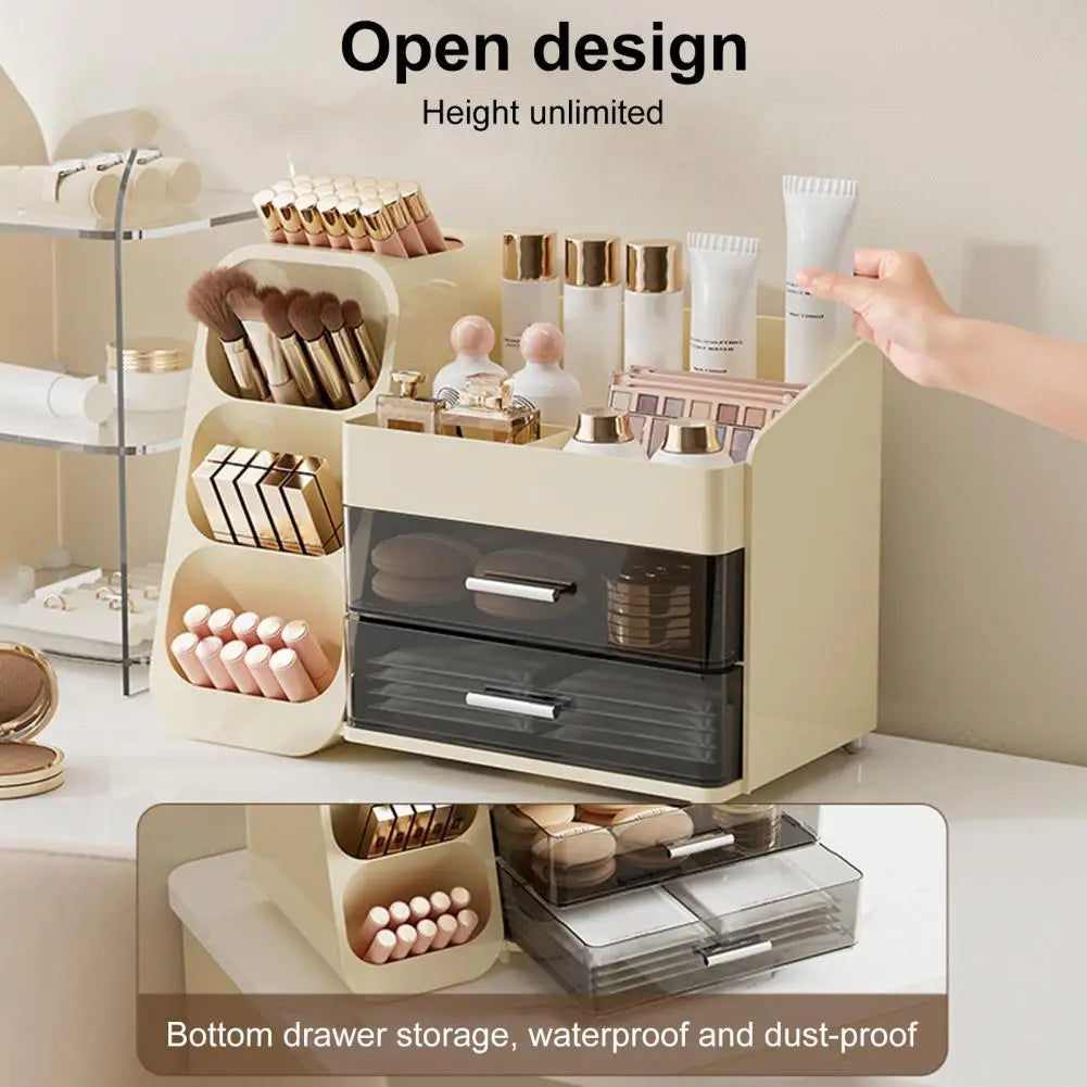 LARGE MAKEUP STORAGE ORGANIZER VANITY BOX