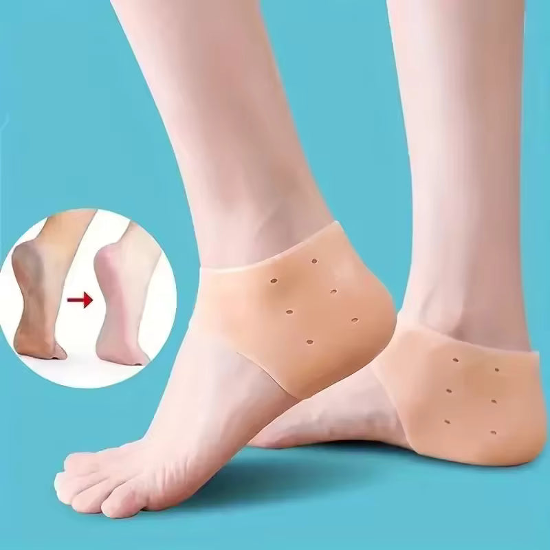 HALF HEEL CARE SILICONE SOCKS FOR SMOOTH FEET