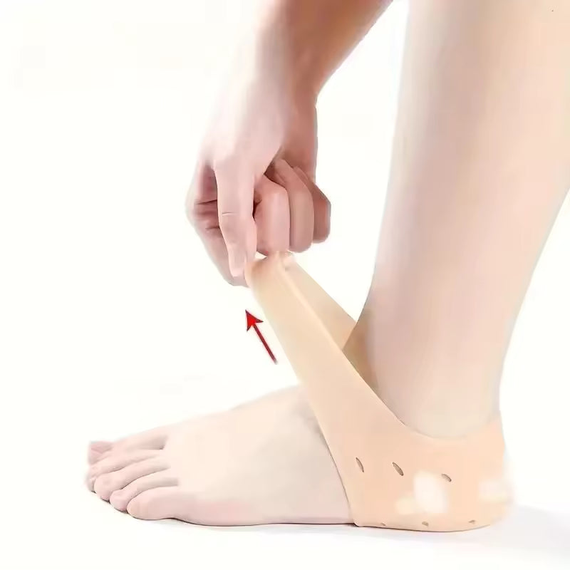 HALF HEEL CARE SILICONE SOCKS FOR SMOOTH FEET