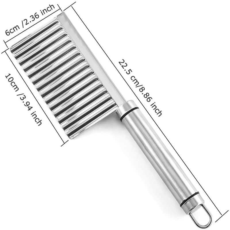 STAINLESS STEEL WAVY POTATO SLICER TOOL FOR KITCHEN