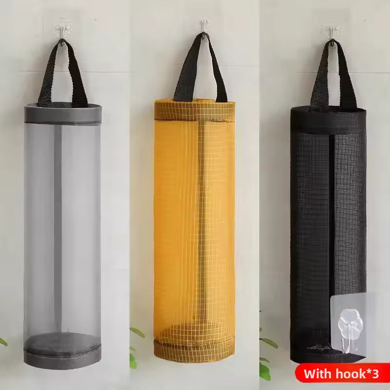 WALL-MOUNTED PLASTIC BAG HOLDER