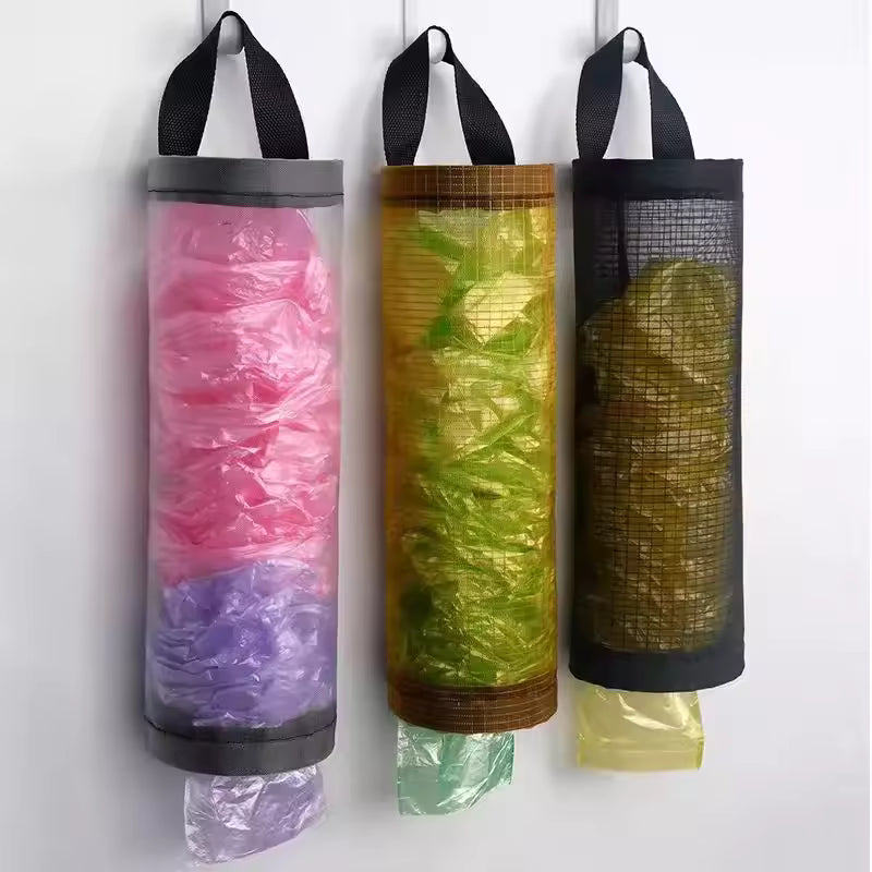 WALL-MOUNTED PLASTIC BAG HOLDER