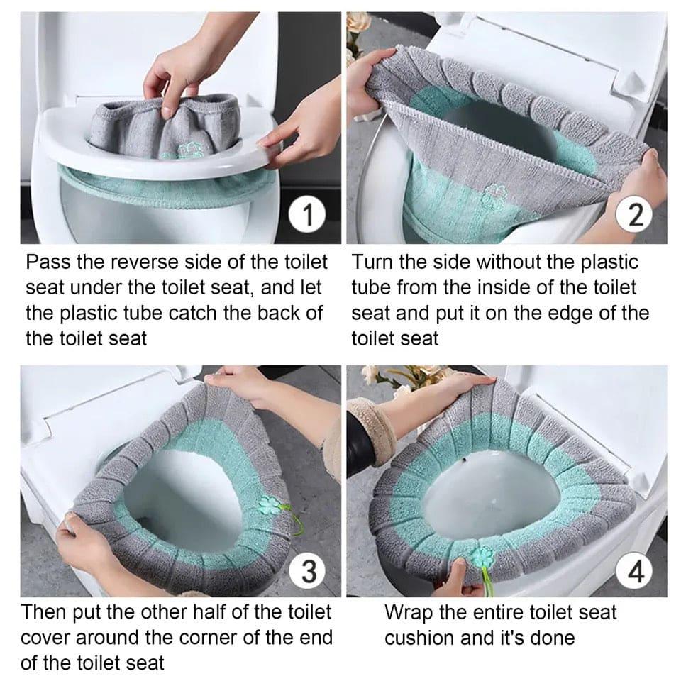 WASHABLE TOILET SEAT COVER – SOFT & STRETCHABLE