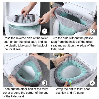 WASHABLE TOILET SEAT COVER – SOFT & STRETCHABLE