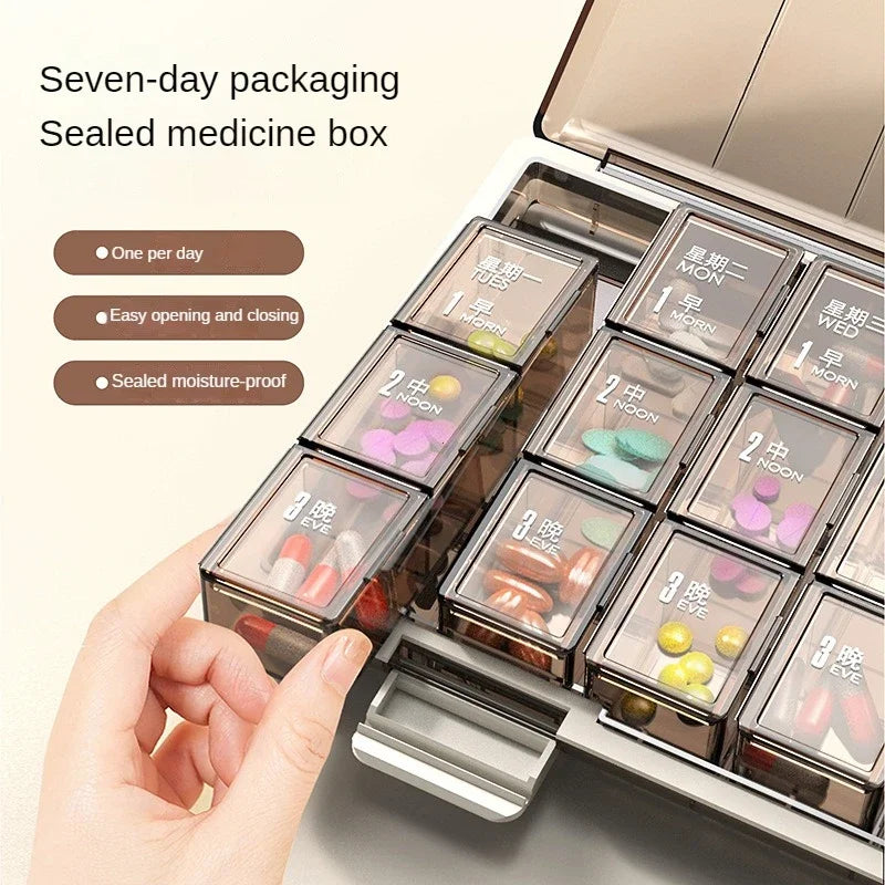 WEEKLY PILL ORGANIZER BOX