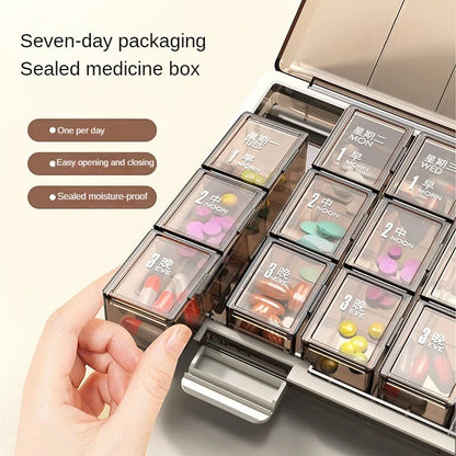 WEEKLY PILL ORGANIZER BOX