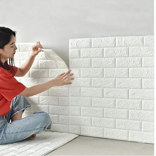 PRODESIRE™ SELF ADHESIVE 3D BRICK WALL SHEET (27X30 INCH PER SHEET)