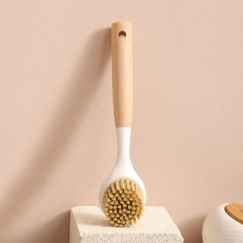 WOODEN HANDLE DISHWASHING BRUSH FOR CLEANING
