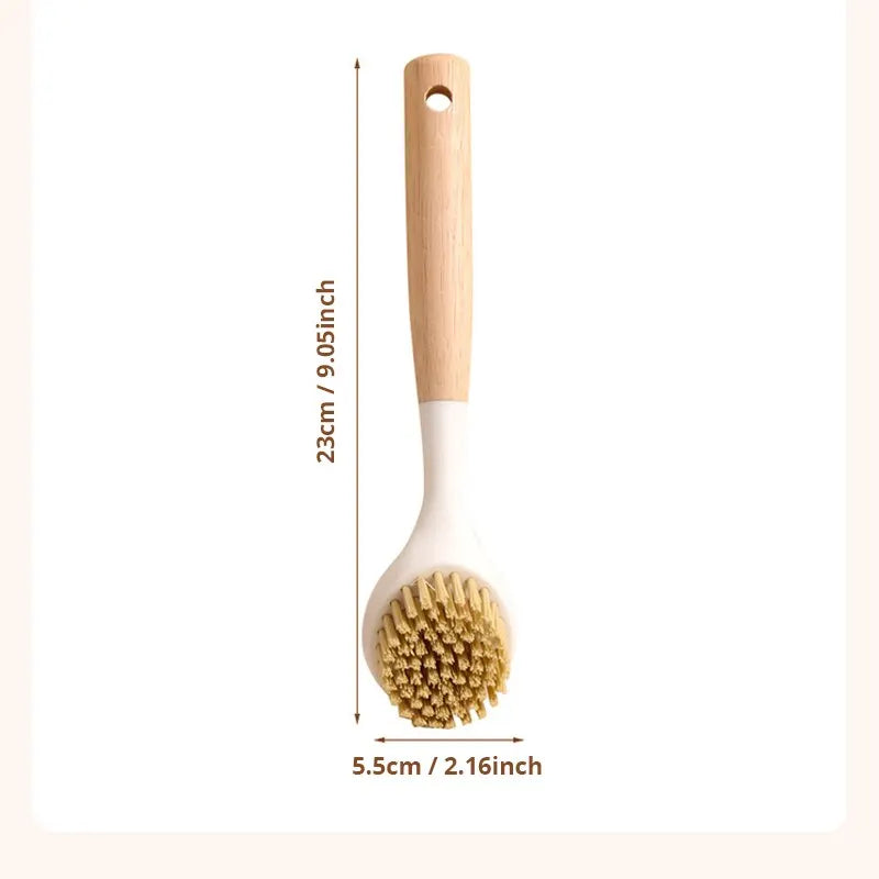 WOODEN HANDLE DISHWASHING BRUSH FOR CLEANING
