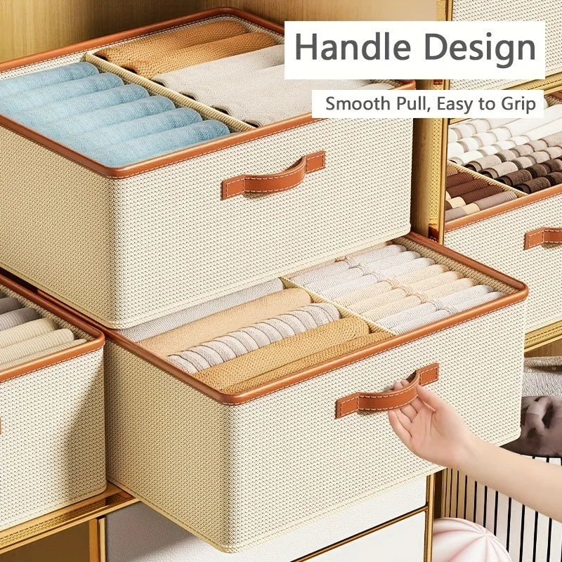 WARDROBE ORGANIZER BOX WITH EASY CARRY HANDLE