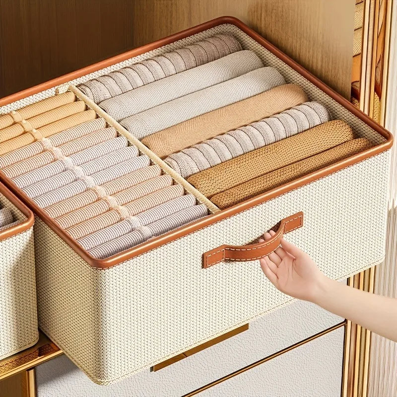 WARDROBE ORGANIZER BOX WITH EASY CARRY HANDLE