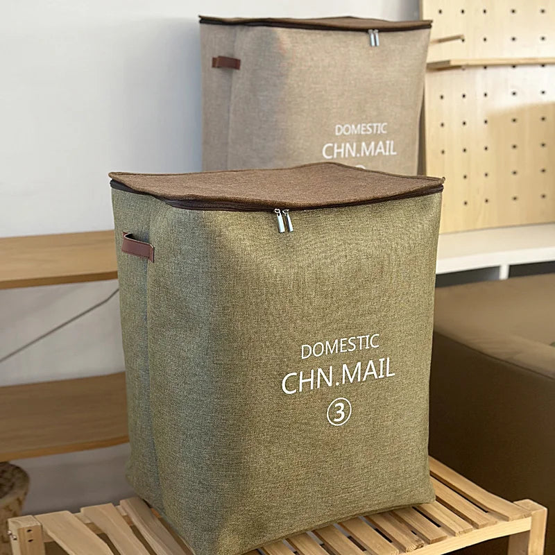 ZIPPERED FABRIC STORAGE BAGS