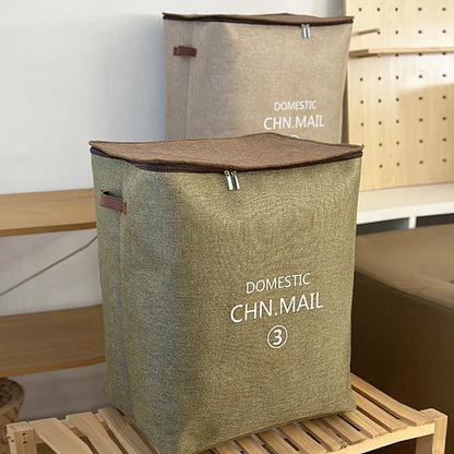ZIPPERED FABRIC STORAGE BAGS