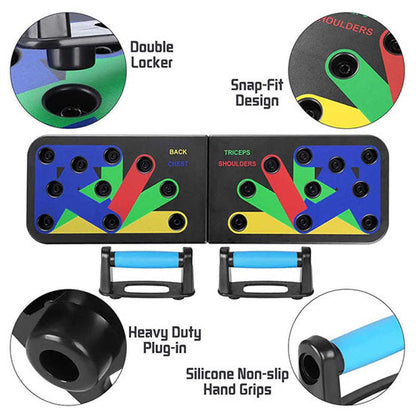 FOLDABLE 9-IN-1 PUSH UPS BOARD